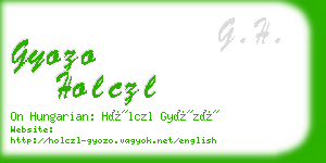 gyozo holczl business card